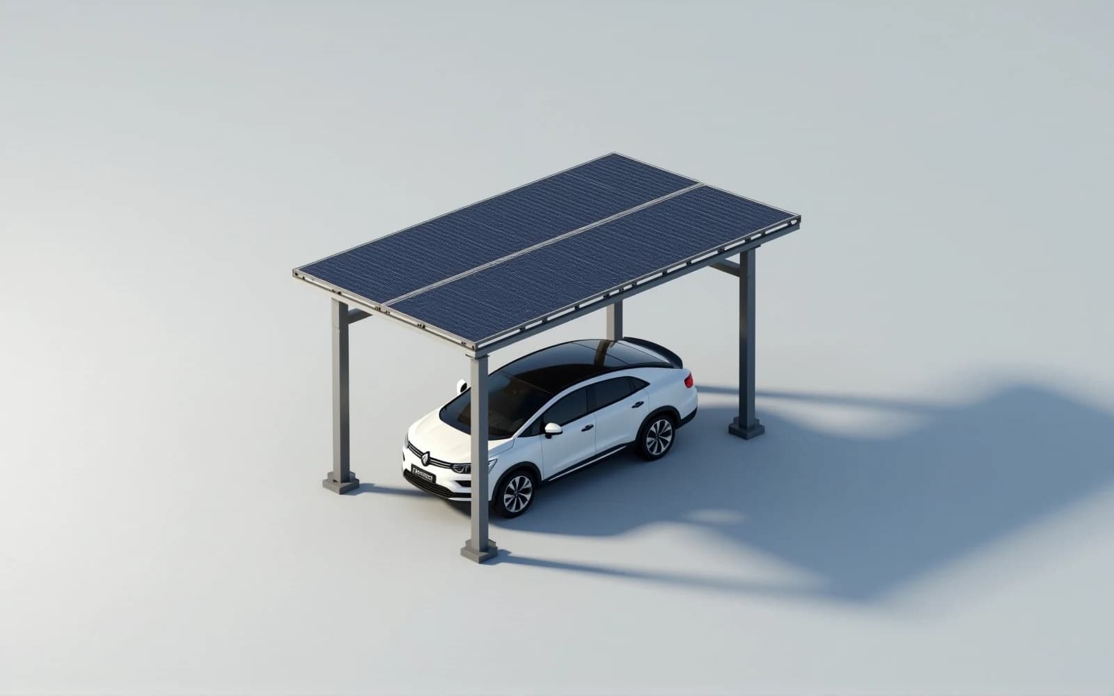 Vela Residential Solar-Carport für Eigenheim, Slim-Steel-Konstruktion