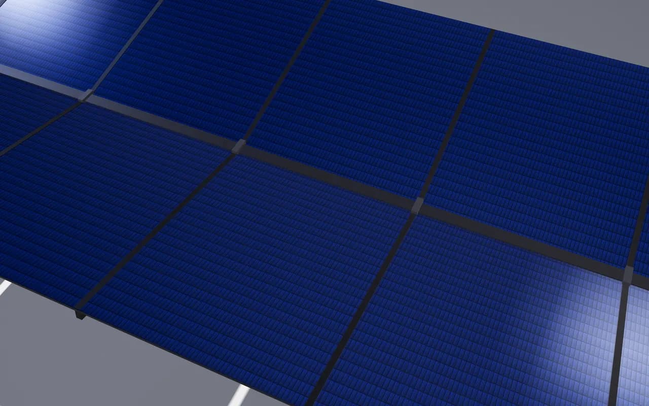 Atlas Heavy – Polaris Glas-Glas-Module auf den Pfetten